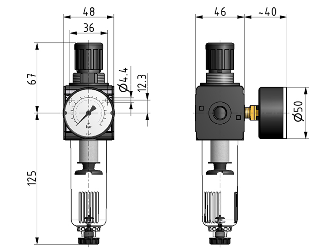 Filter Regulator G1 4 0 5 16 5 m With PC Bowl Semi Automatic Drain And filter-regulator-g1-4-0-5-16-5-m-with-pc-bowl-semi-automatic-drain-and
