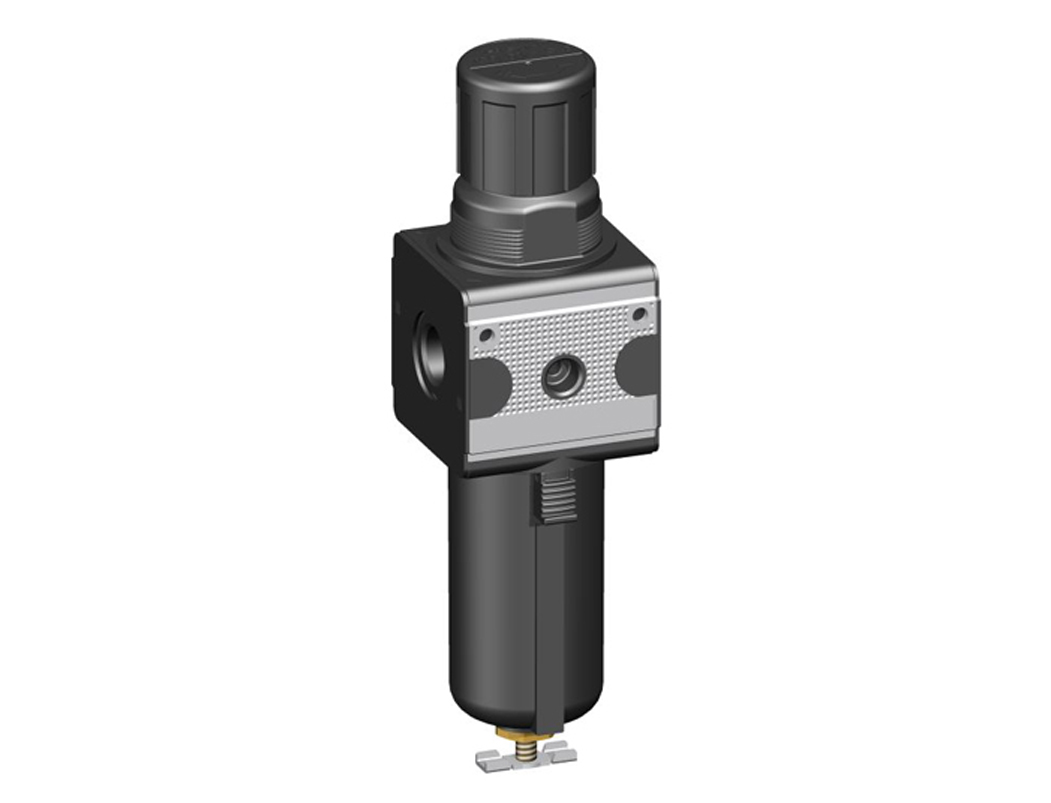 Filter regulator G1/2 0,5-10 5µm with metal bowl and manual drain, low temperature stable -40°C