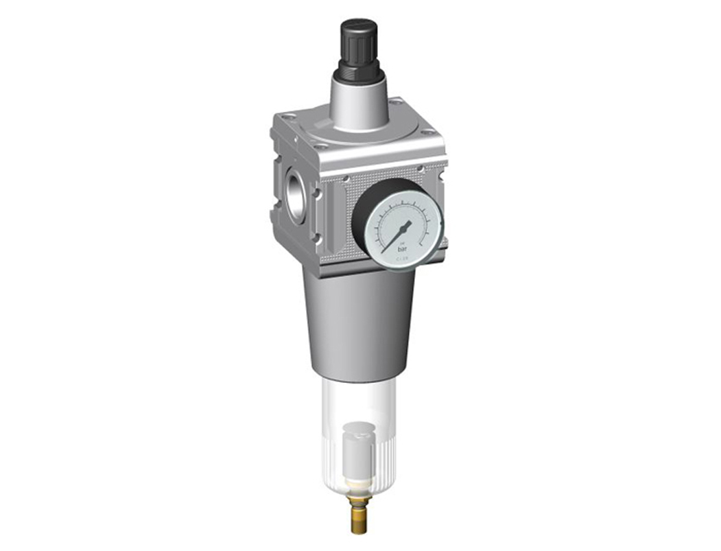 Filter regulator G1 0,5-16 40µm with PC bowl, automatic drain and gauge G 63.25 R (valve seat DR.06-51)