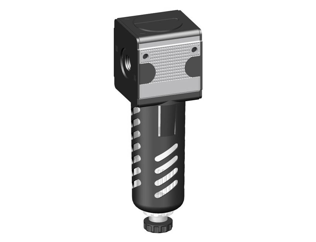 Filter G1/4 5µm with PC bowl, bowl guard and semi automatic drain
