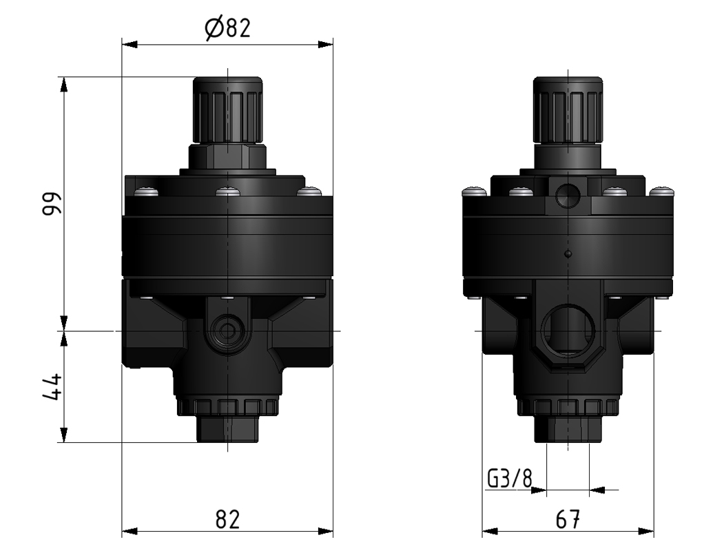 Precision Pressure Regulator G1 2 Pneumatic Pilot Operated G1 8 With precision-pressure-regulator-g1-2-pneumatic-pilot-operated-g1-8-with