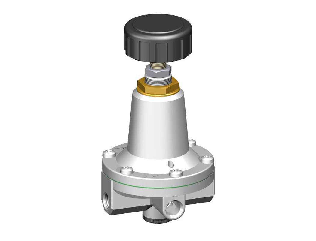 Fine pressure regulator G1/4 0,5-10 with panel mounting ring