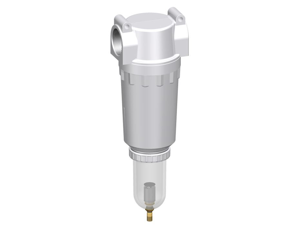 Filter G2 8µm mit PC-Behälter, Schutzkorb und vollautomatischem Ablass
