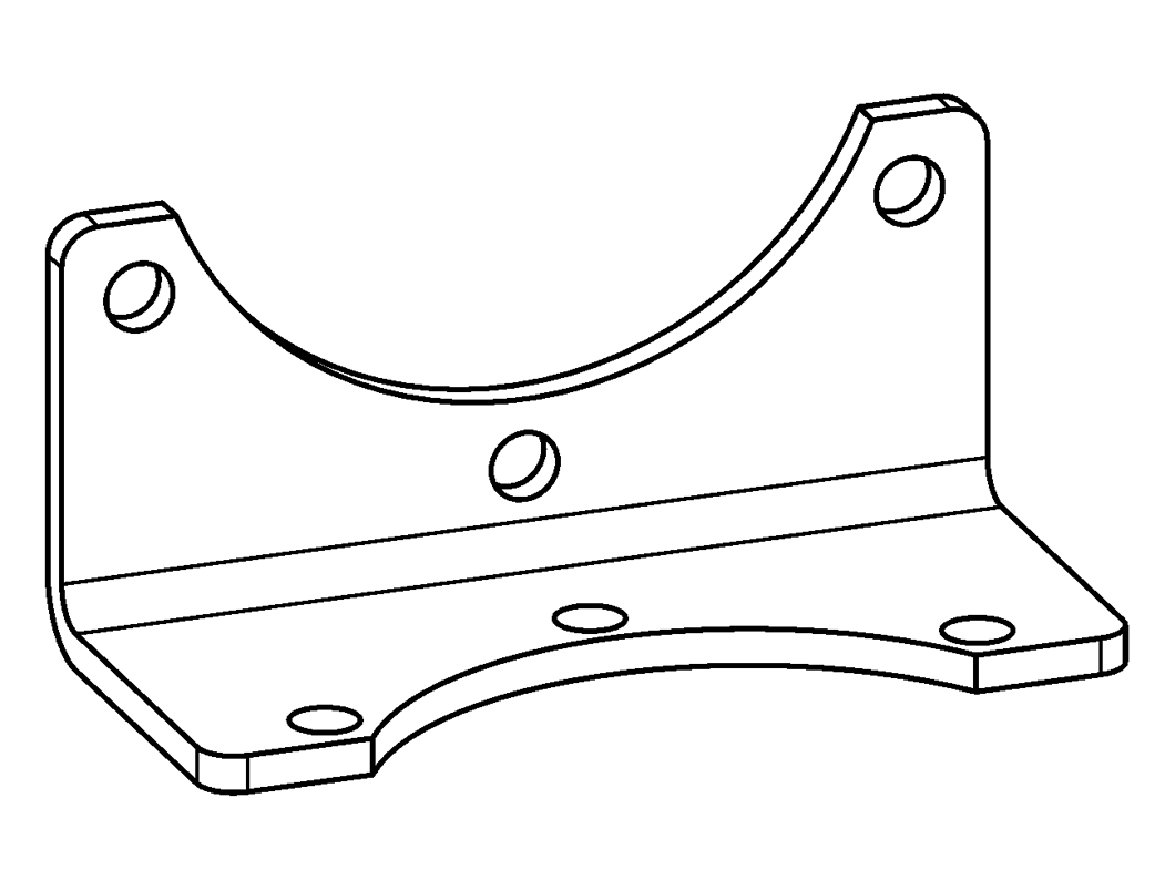 Mounting bracket (BW.30+3x screw M5x40 ISO4762+6x5 ISO7090)