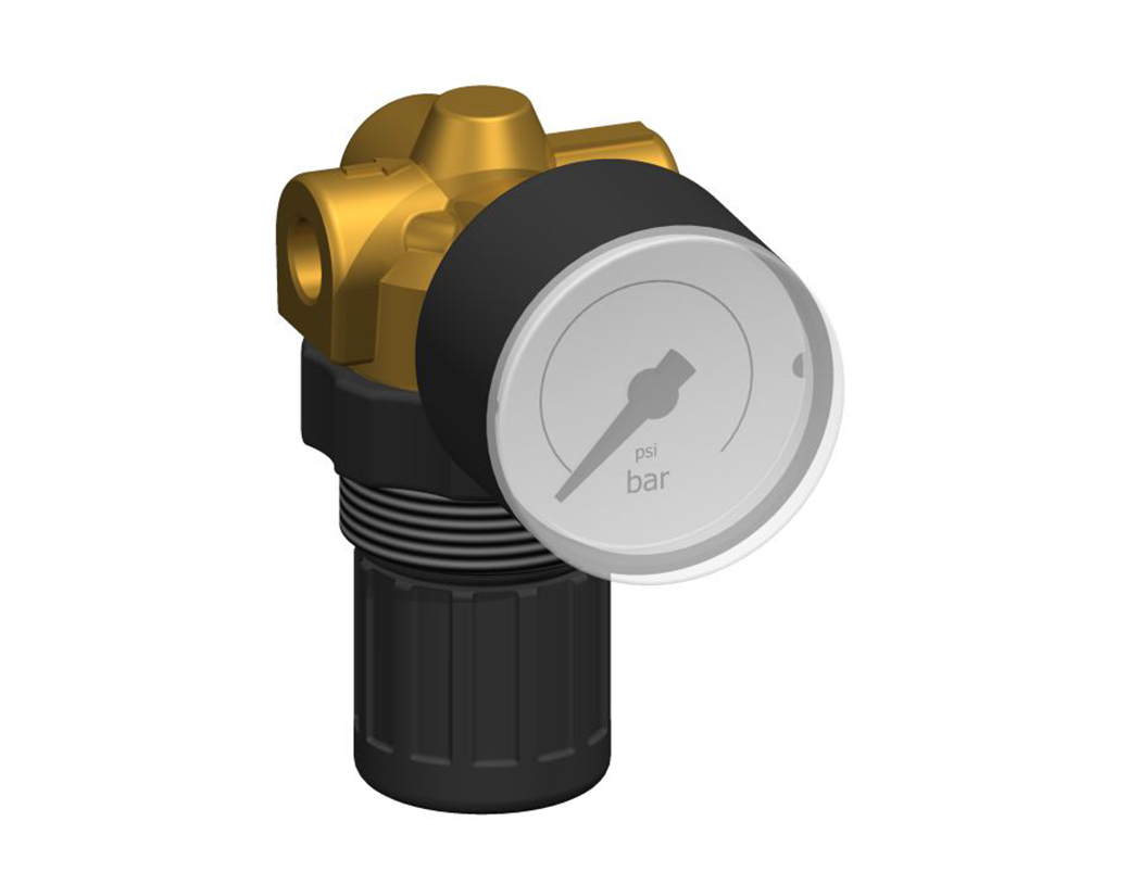 Druckregler G1/4 0,1-3 (Wasser) mit Manometer G 40.4 R
